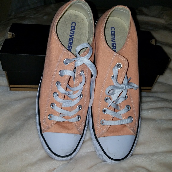 peach colored converse